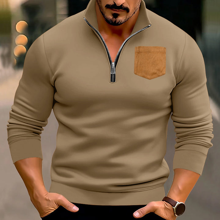 Men's sporty sweater with contrasting pockets Lisslune