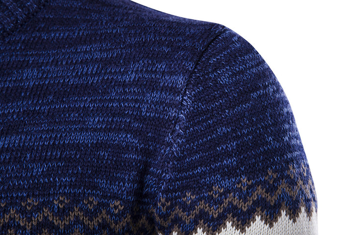 Men's stylish knitted sweater with graphic pattern Lisslune