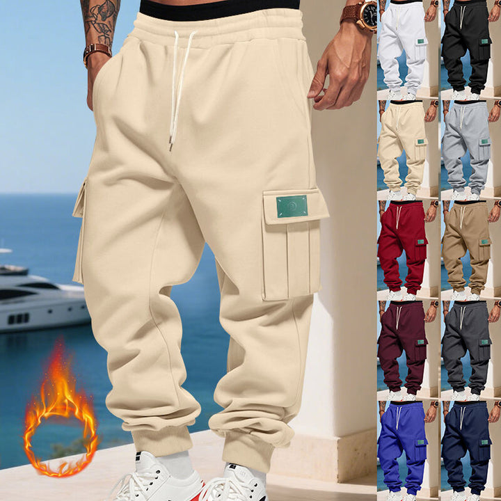 Men's cargo jogging pants with elastic waistband and practical pockets Lisslune