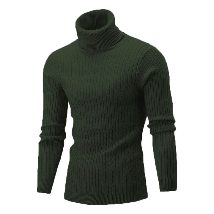 Men's elegant turtleneck sweater with textured design Lisslune