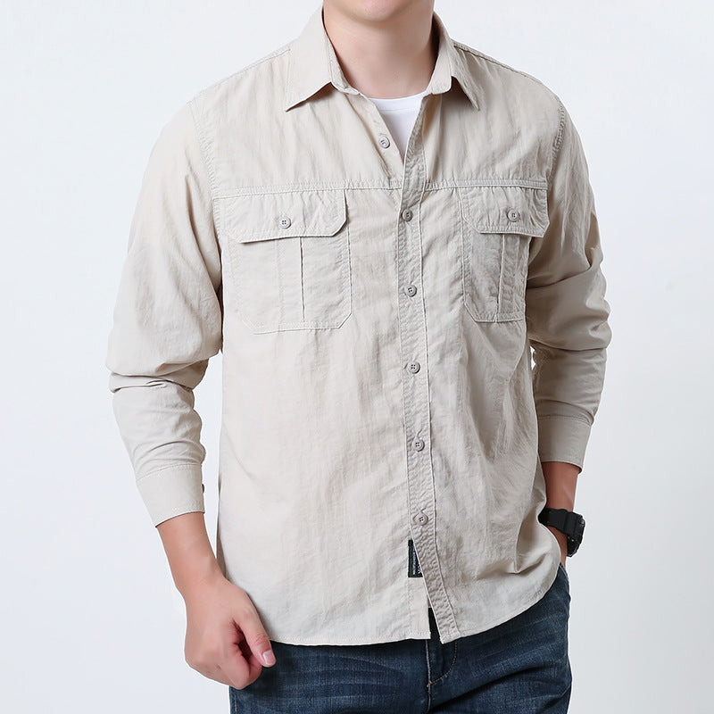 Men's ergonomic outdoor shirt with breathable properties and quick-drying material Lisslune