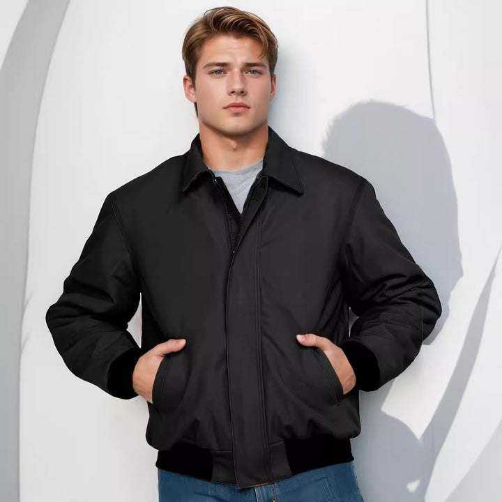 Men's casual transitional jacket with practical stand-up collar Lisslune