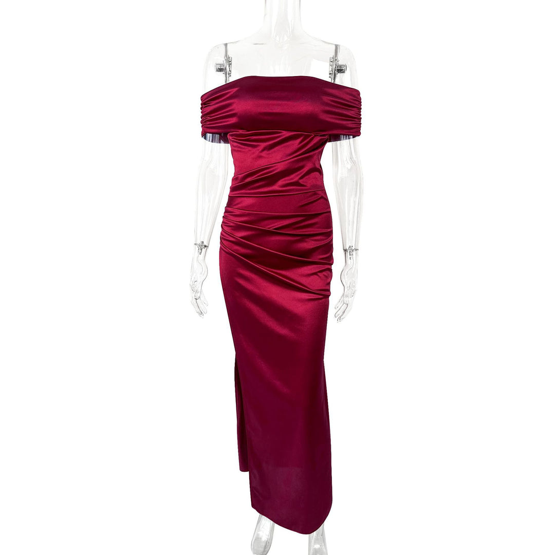Damen Figurbetontes Asymmetrisches Abendkleid Lisslune