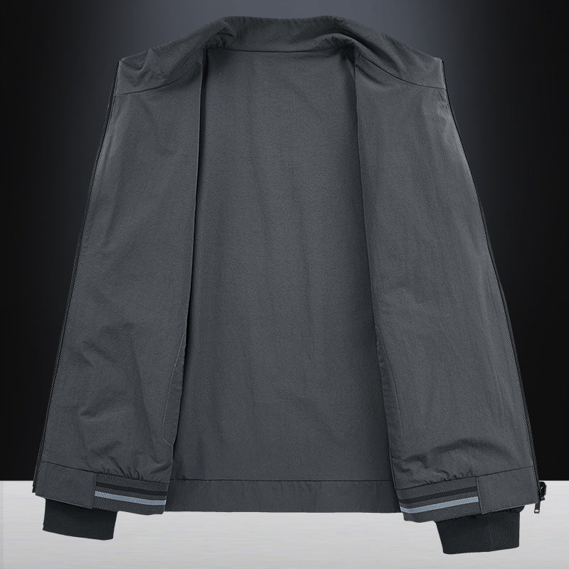 Men's Elegant Leisure Jacket with Modern Stand-Up Collar Lisslune