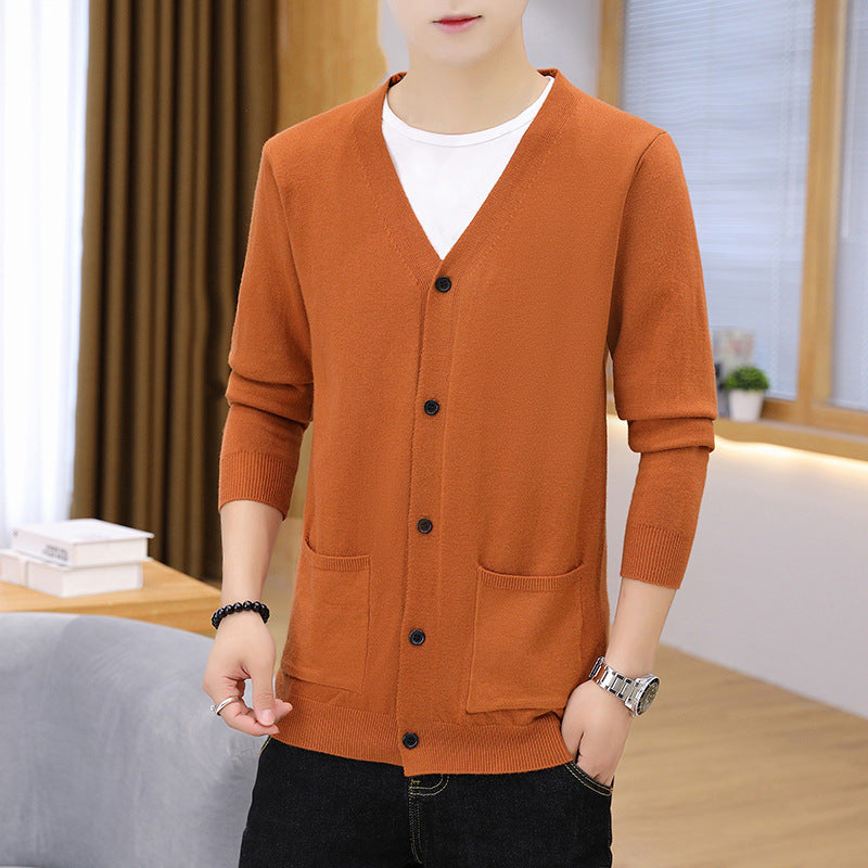 Men's elegant lightweight knitted cardigan with pockets Lisslune
