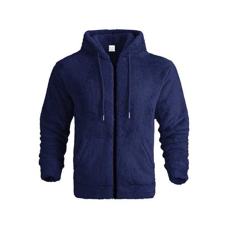 Men's fleece jacket with hood and soft inner fabric Lisslune