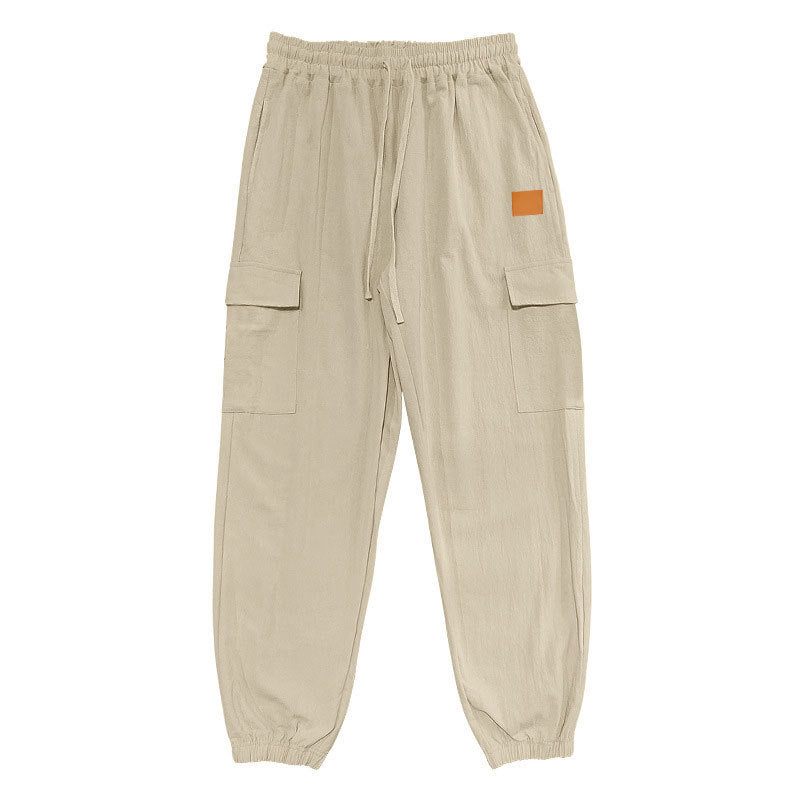 Men's cargo pants with elastic waistband and practical pockets Lisslune