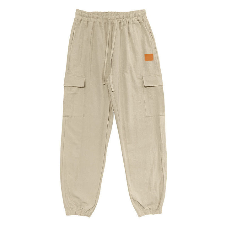 Men's cargo pants with elastic waistband and practical pockets Lisslune
