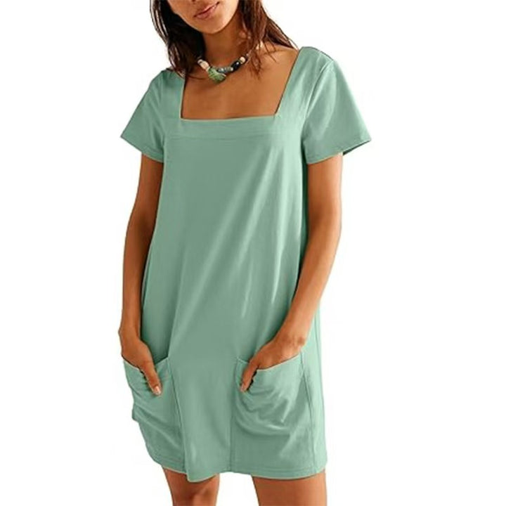 Damen Bequemes Freizeitkleid mit Taschen Lisslune