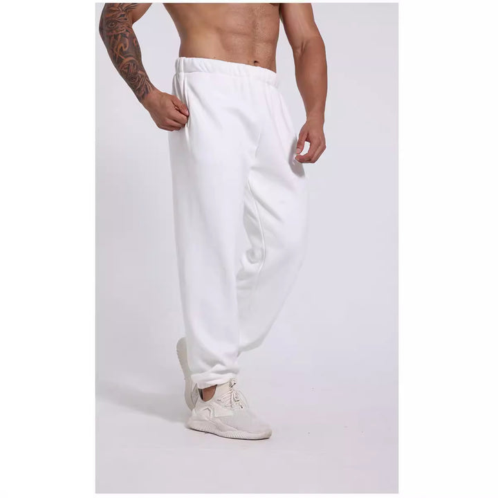 Men's sporty casual pants with elastic waistband and practical side pockets Lisslune