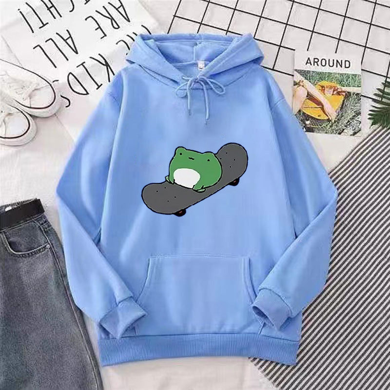 Women's hoodie with humorous frog design Lisslune
