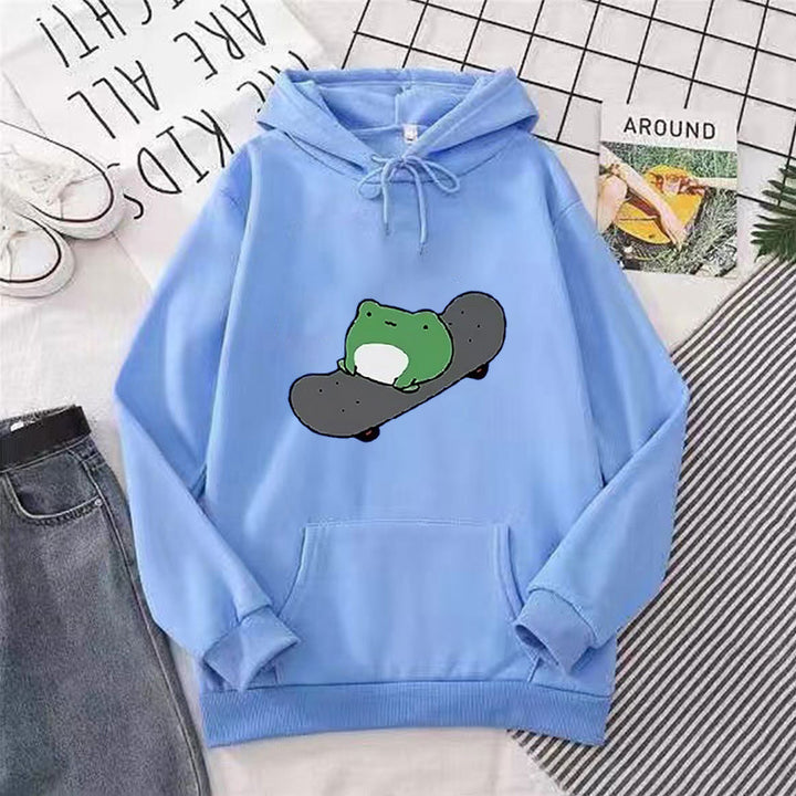 Women's hoodie with humorous frog design Lisslune