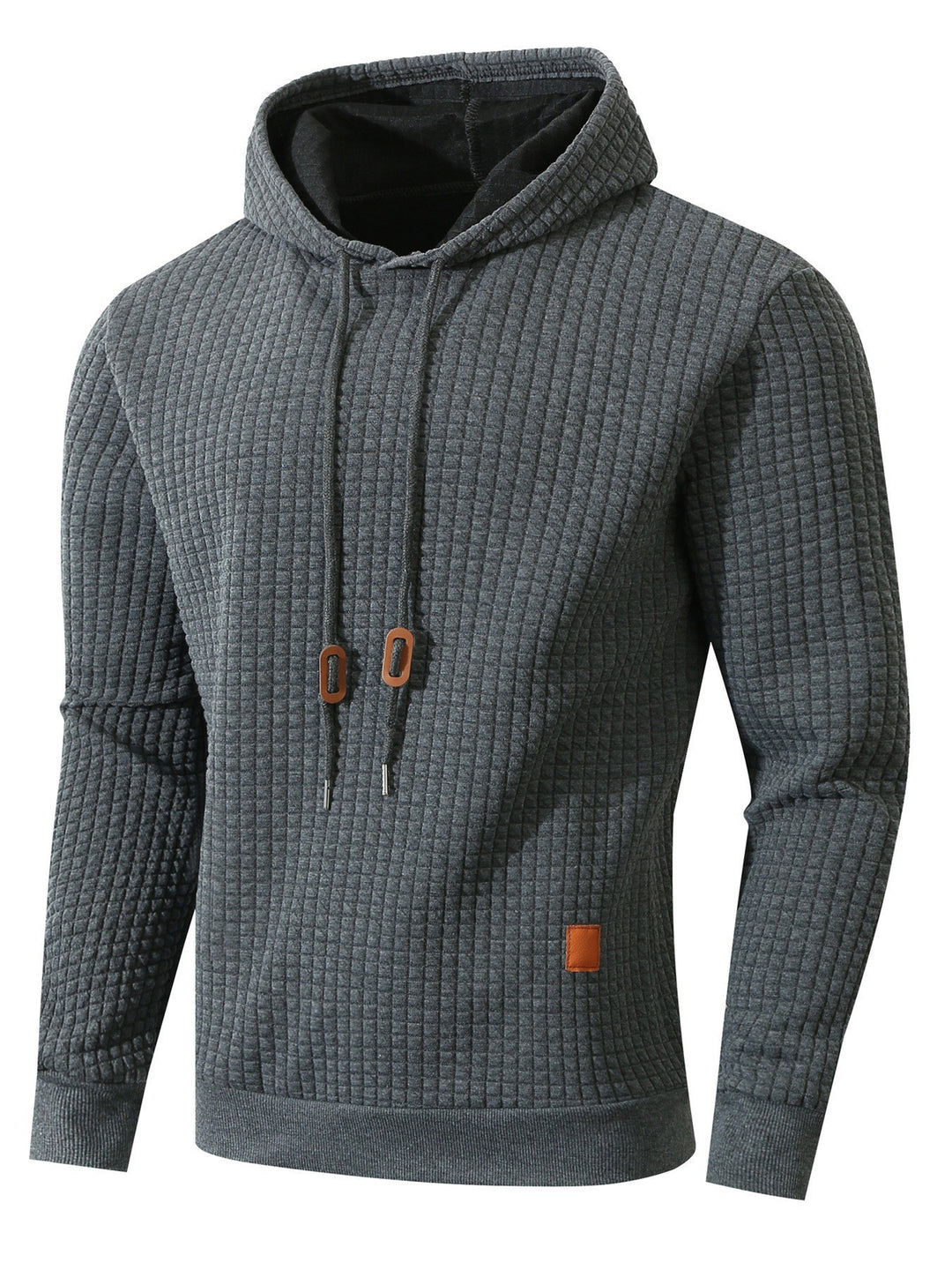 Men's comfortable hoodie with textured design and practical drawstring Lisslune