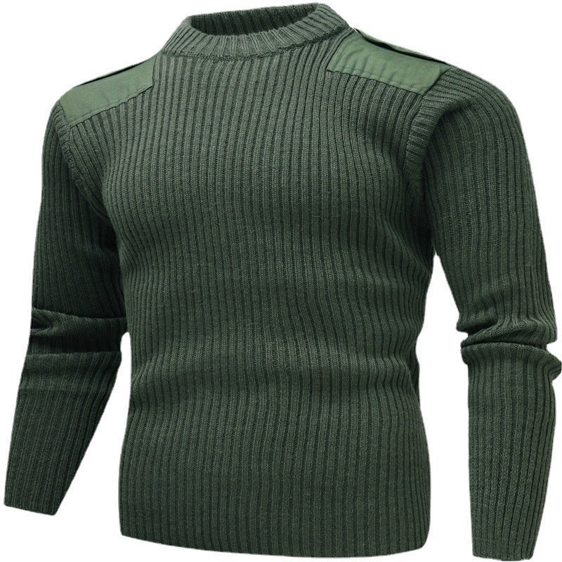 Men's textured knit top with shoulder details Lisslune