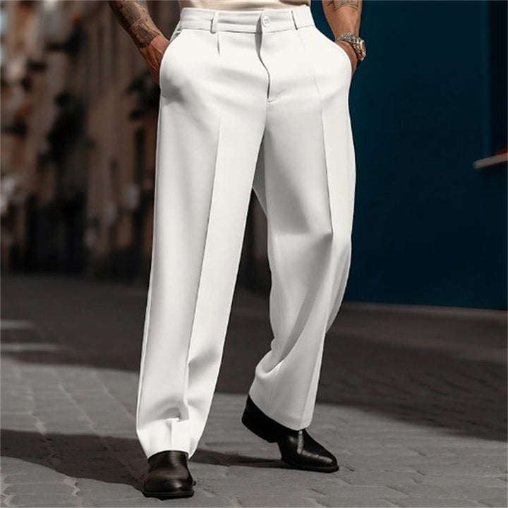 Men's classic suit trousers with a high waist and wide legs Lisslune