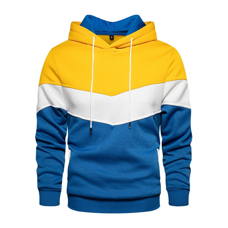 Men's hoodie with contrasting color blocks and soft inner lining Lisslune