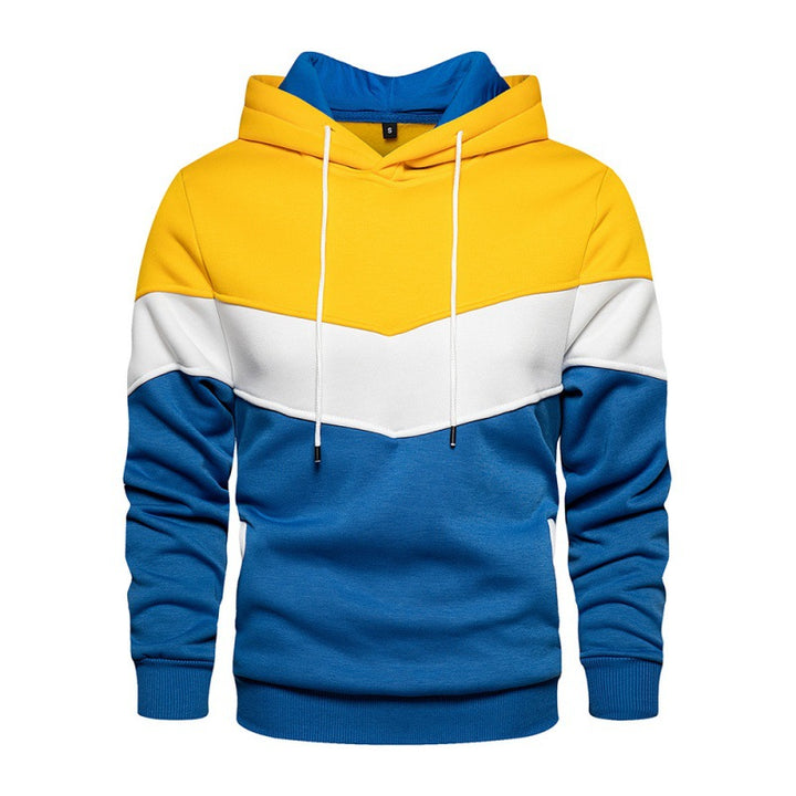 Men's hoodie with contrasting color blocks and soft inner lining Lisslune