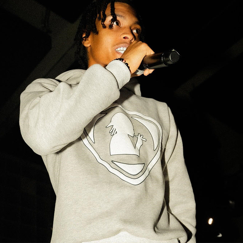Men's hoodie with reflective logo Lisslune