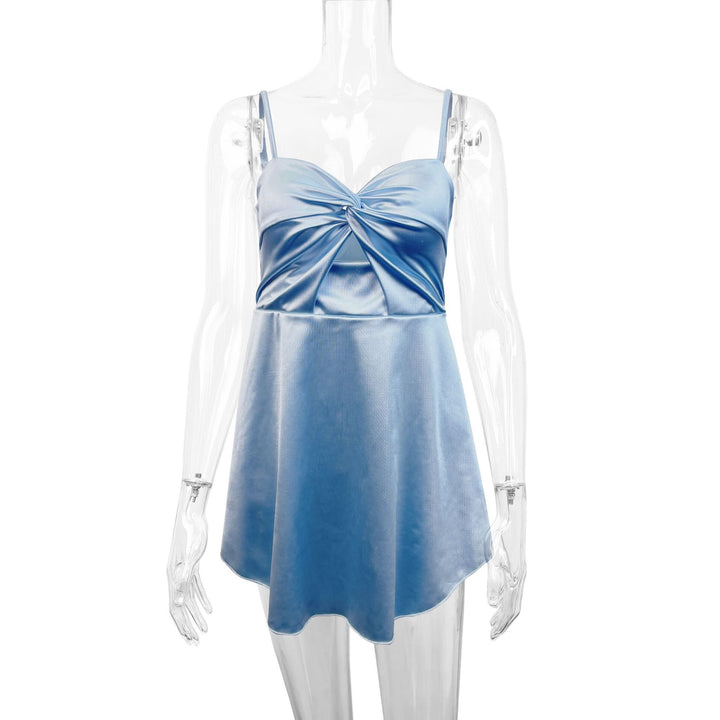 Damen Sommerliches Kleid mit raffinierter Drapierung und verstellbaren Trägern Lisslune