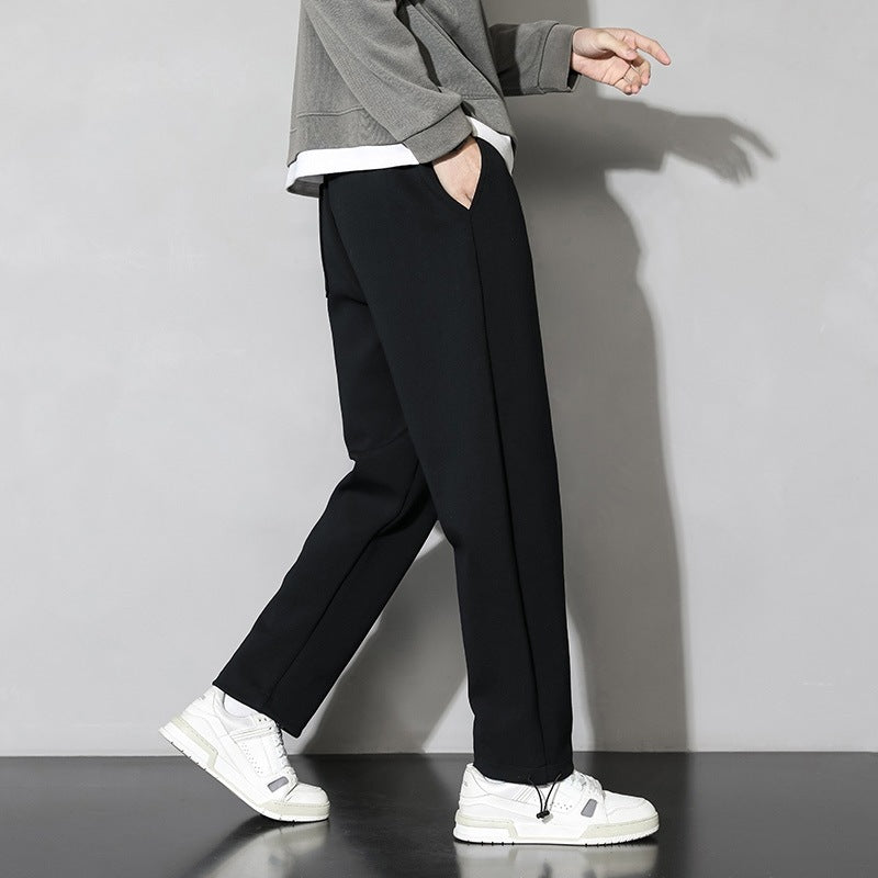 Men's casual jogging pants with elastic waistband and side zip pockets Lisslune