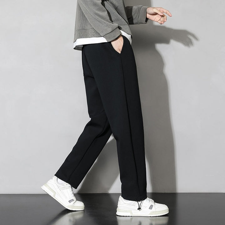 Men's casual jogging pants with elastic waistband and side zip pockets Lisslune