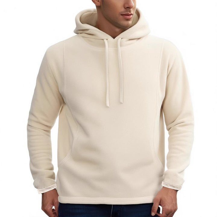 Men's fleece hoodie with fashionable cut and side zippers Lisslune