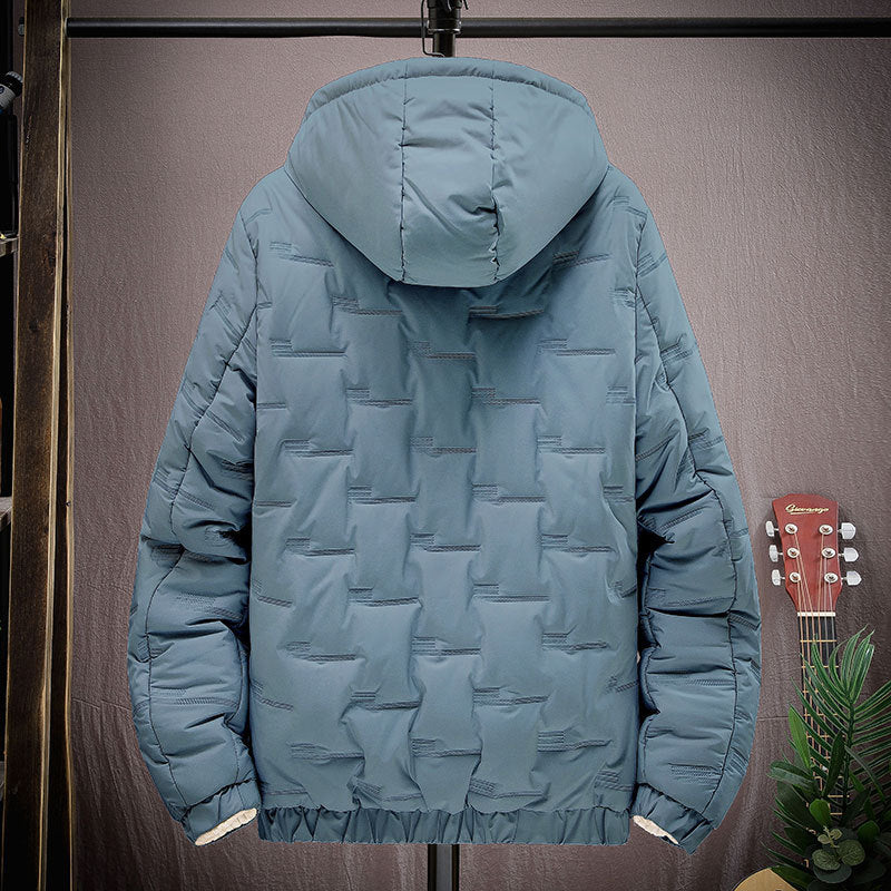 Men's insulated quilted jacket with adjustable hood Lisslune