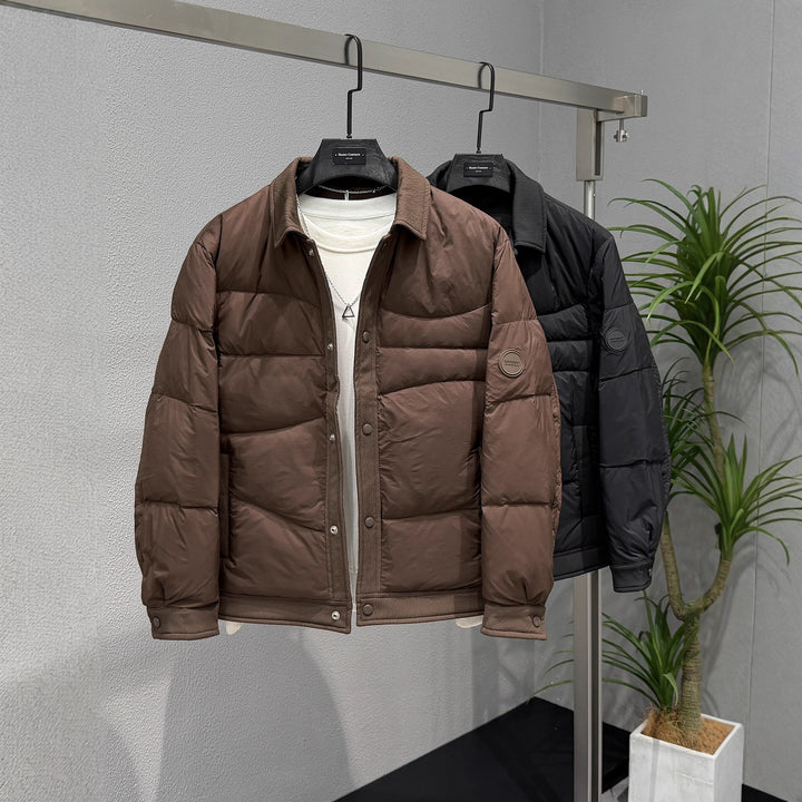 Men's Quilted Casual Jacket with Practical Button Plackets Lisslune