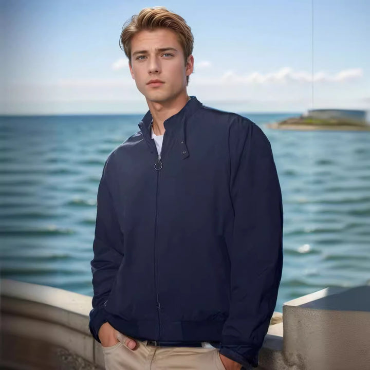 Men's lightweight and functional transitional jacket with high collar Lisslune