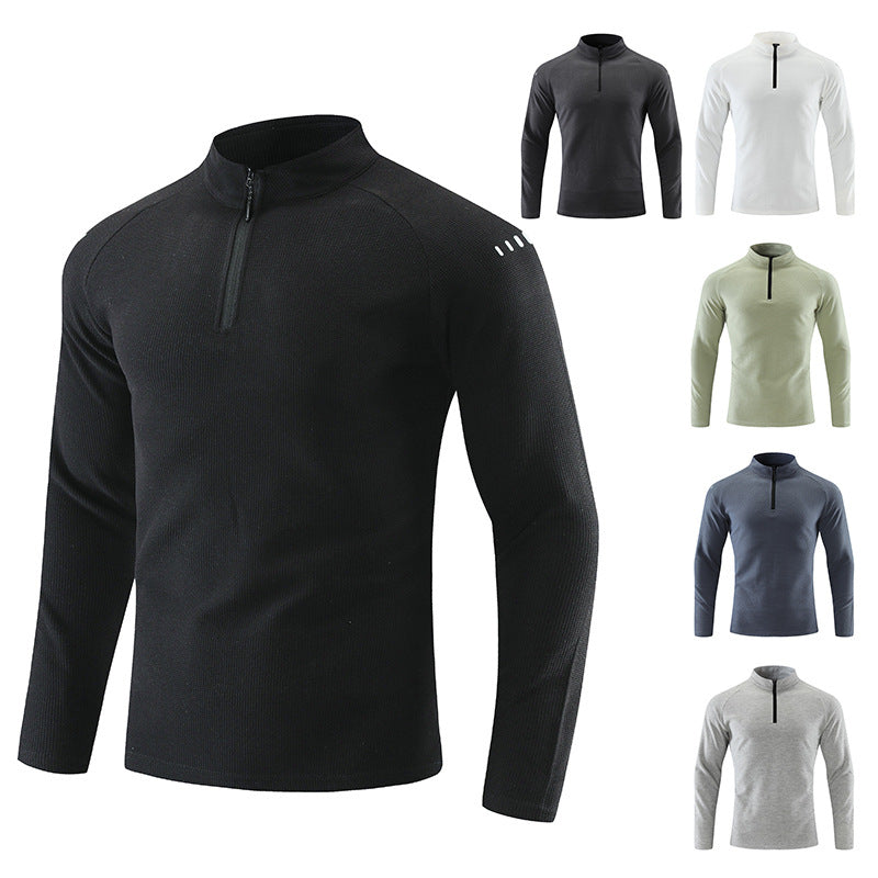 Men's functional sweater with short zipper Lisslune