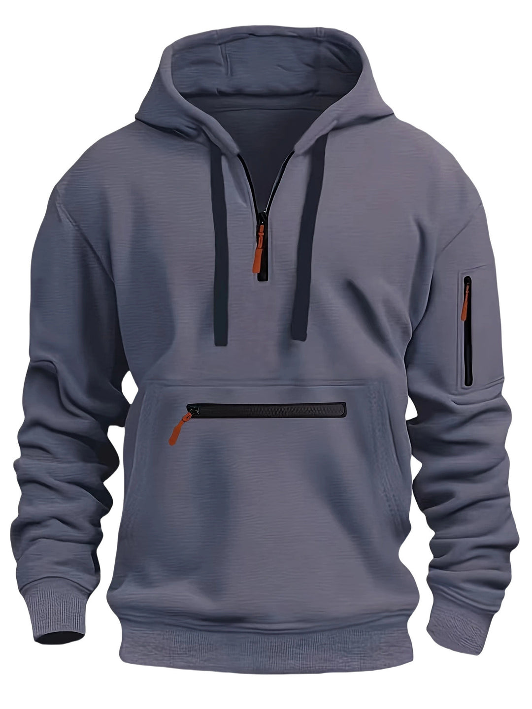 Men's Practical Hoodie with Innovative Zipper Pocket Lisslune