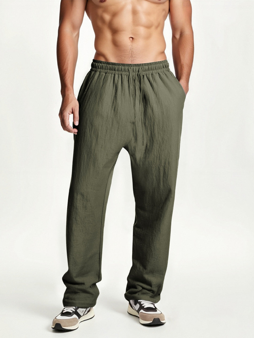 Men's elastic leisure pants with comfortable waistband Lisslune
