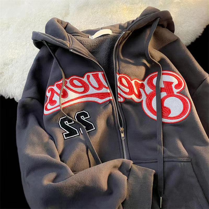 Women's hoodie with striking embroidered print Lisslune