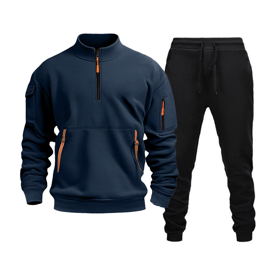 Men's modern tracksuit with functional pockets and zipper details Lisslune