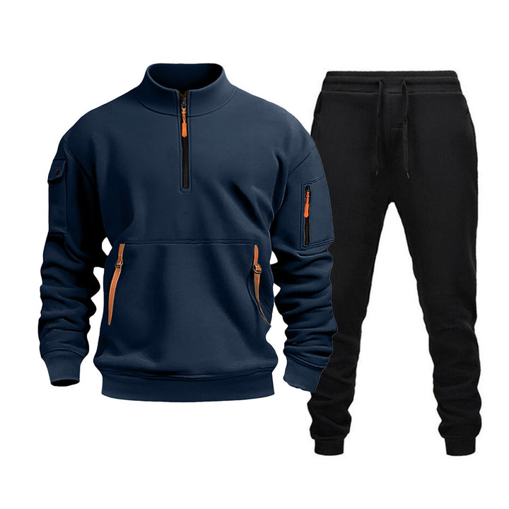 Men's modern tracksuit with functional pockets and zipper details Lisslune