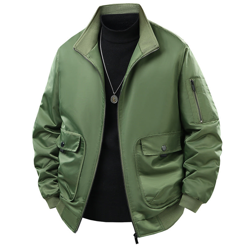 Men's casual transitional jacket with functional pockets Lisslune