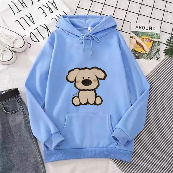 Women’s hooded sweatshirt with cute dog design Lisslune