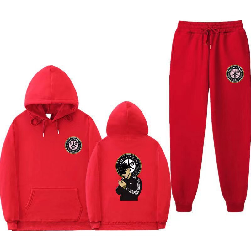 Women's set of hoodie and jogging pants with unique print Lisslune
