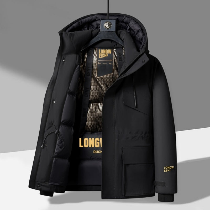 Men's insulated winter jacket with high collar and practical pockets Lisslune