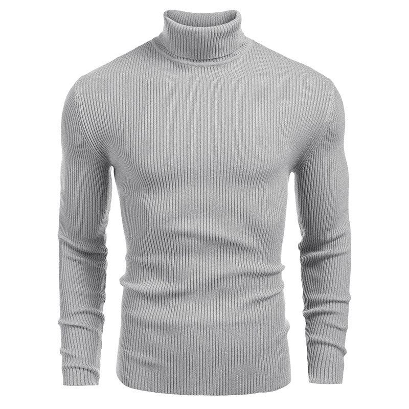 Men's turtleneck sweater made of fine rib knit Lisslune