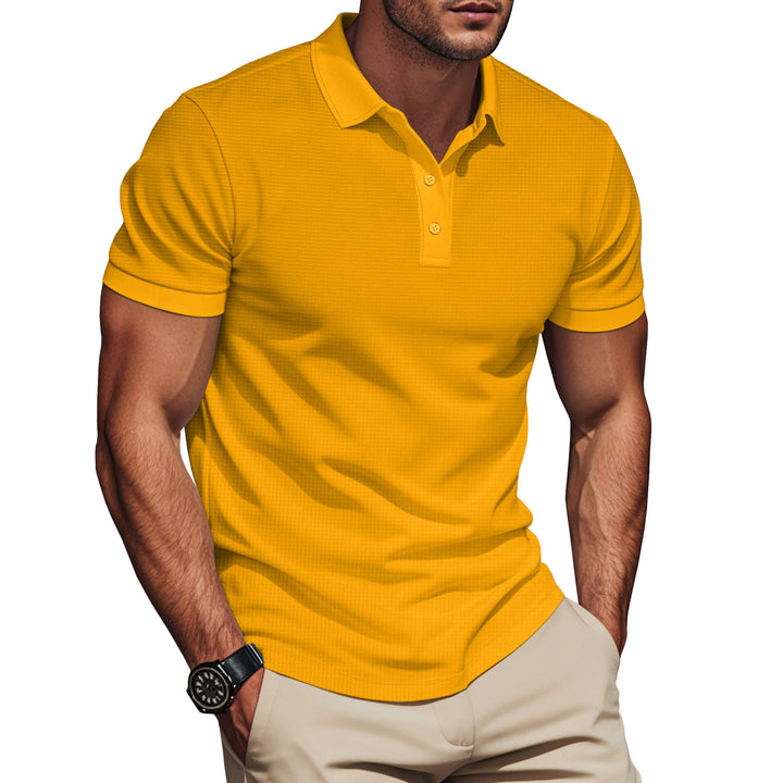 Men's polo shirt with textured design and comfortable collar Lisslune