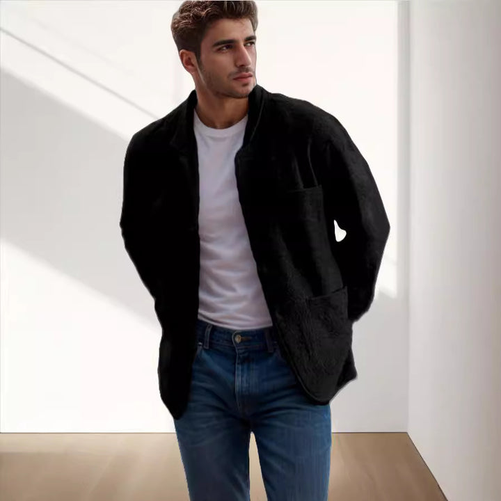 Men's transitional jacket made of high-quality material with a stylish collar and practical pockets Lisslune