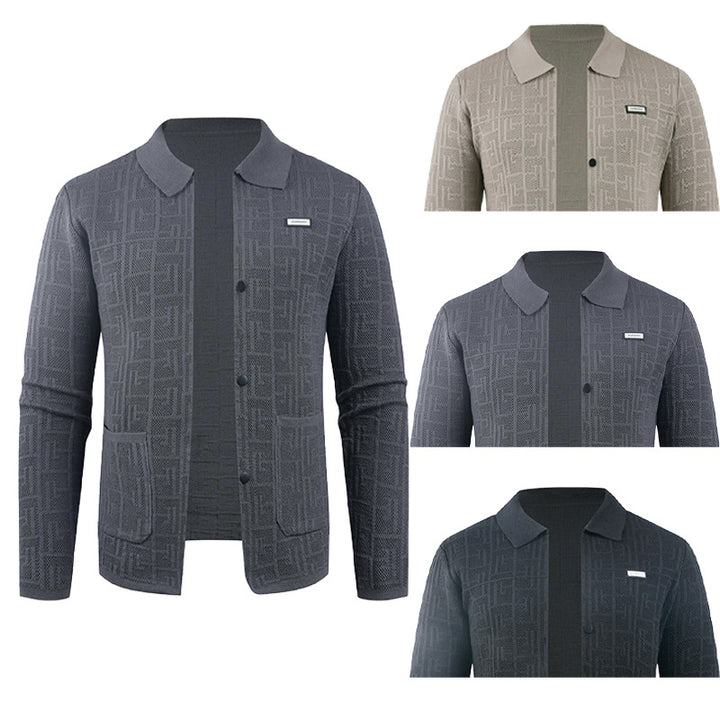 Men's fashionable cardigan with unique pattern Lisslune
