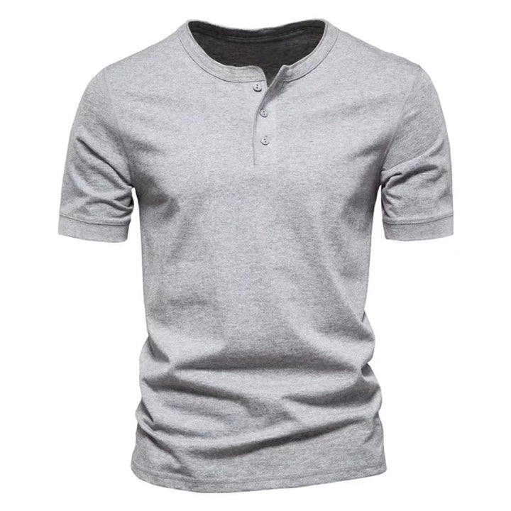 Men's Henley T-Shirt with stylish button closure and soft cotton material Lisslune