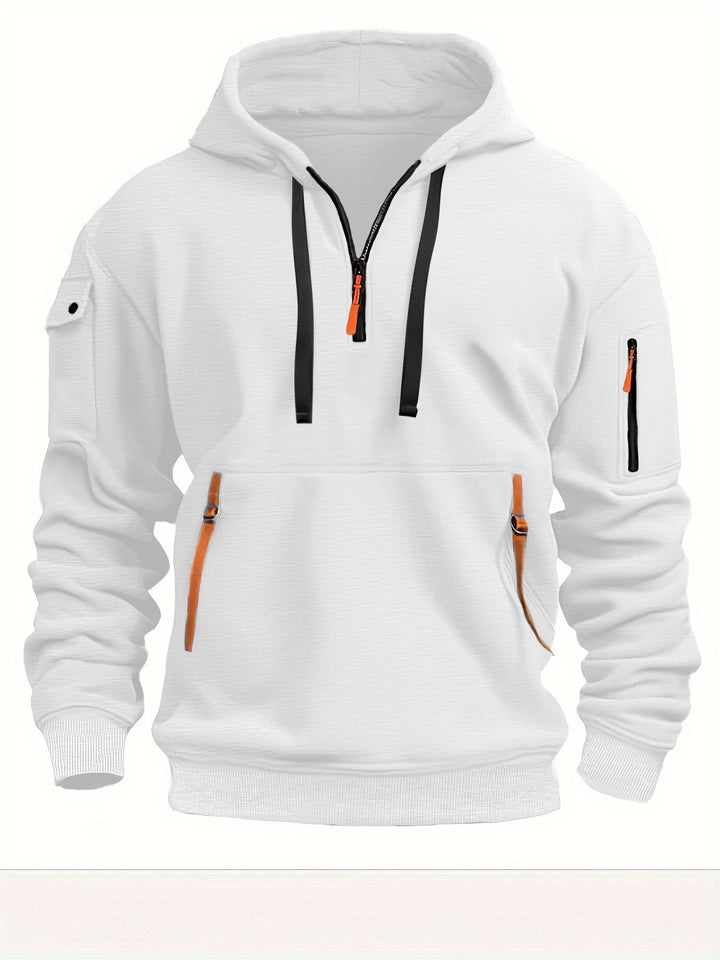 Men's functional hoodie with stylish zip pockets Lisslune