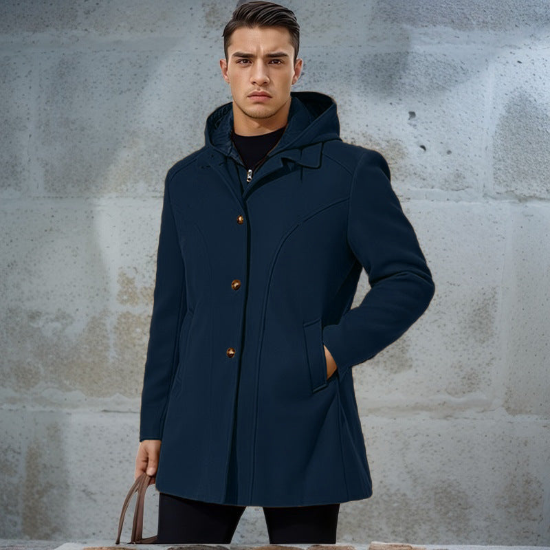 Men's transitional jacket with hood and modern detailing Lisslune