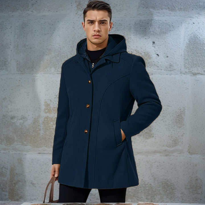 Men's transitional jacket with hood and modern detailing Lisslune