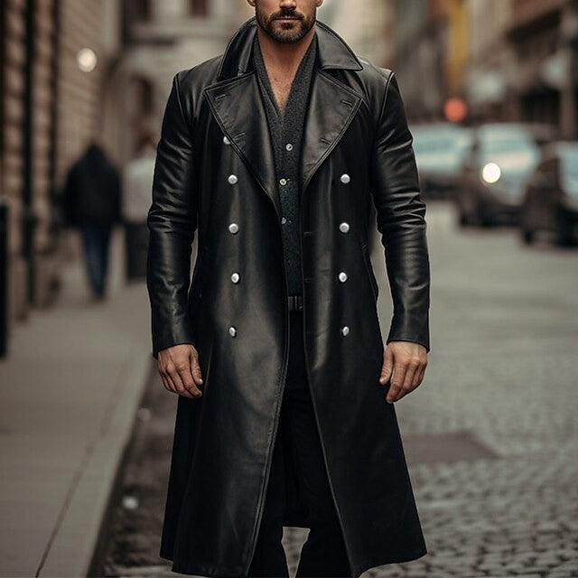 Men's elegant oversized trench coat made of high-quality material Lisslune