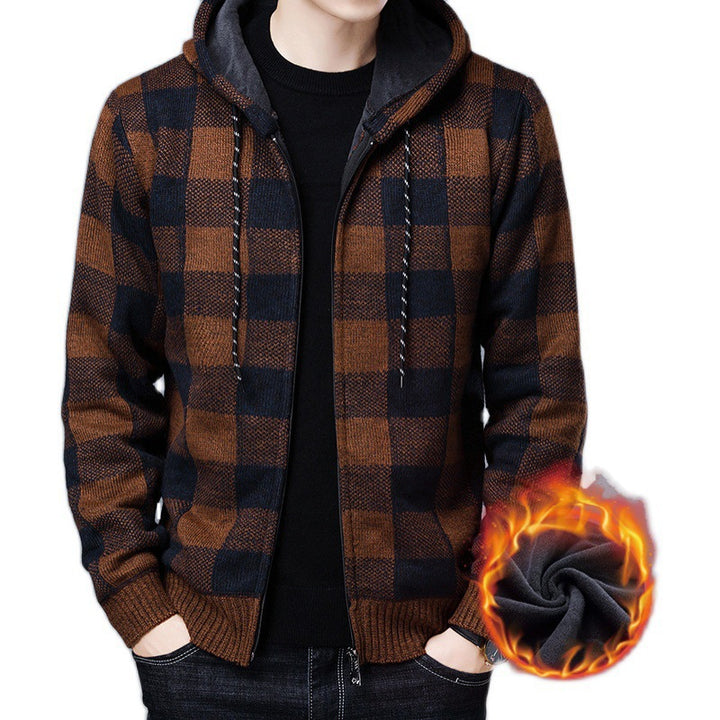 Men's cozy sweatshirt jacket with wool blend Lisslune