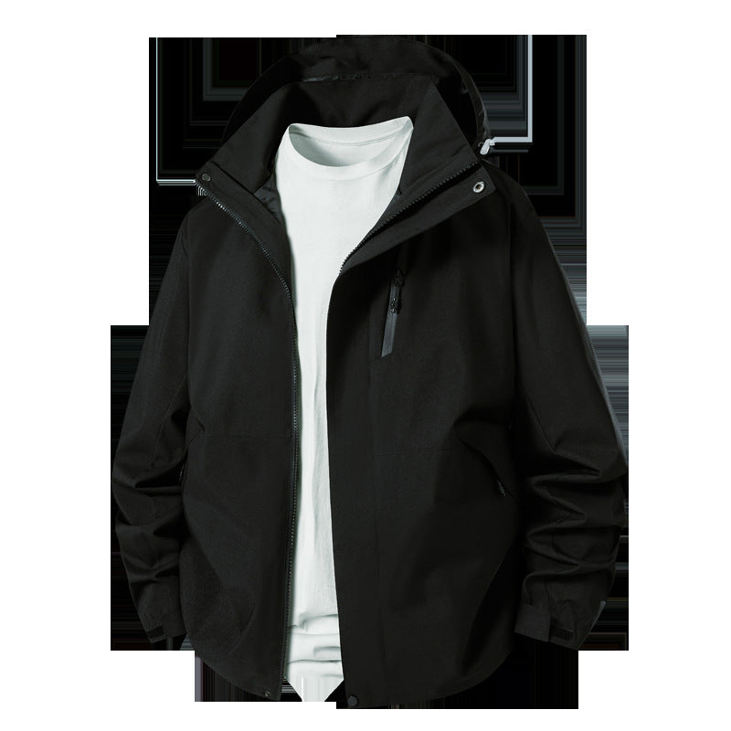 Men's technical transition jacket with adjustable hood rim Lisslune
